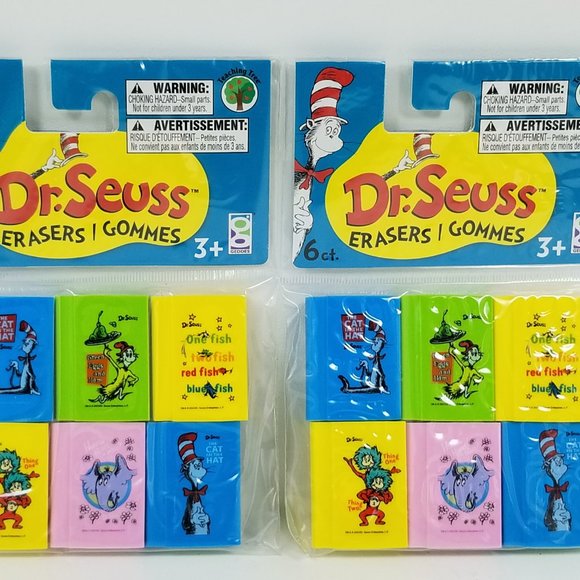 Dr. Seuss sharpeners and erasers set great for cake decorations - Picture 13 of 16